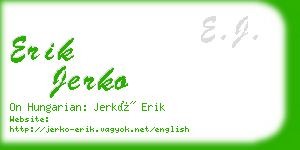 erik jerko business card